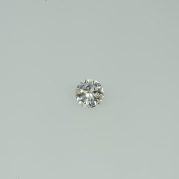 3.5-5.0 mm Natural Yellowish White Sapphire Loose Gemstone Round Diamond Cut Vs Quality