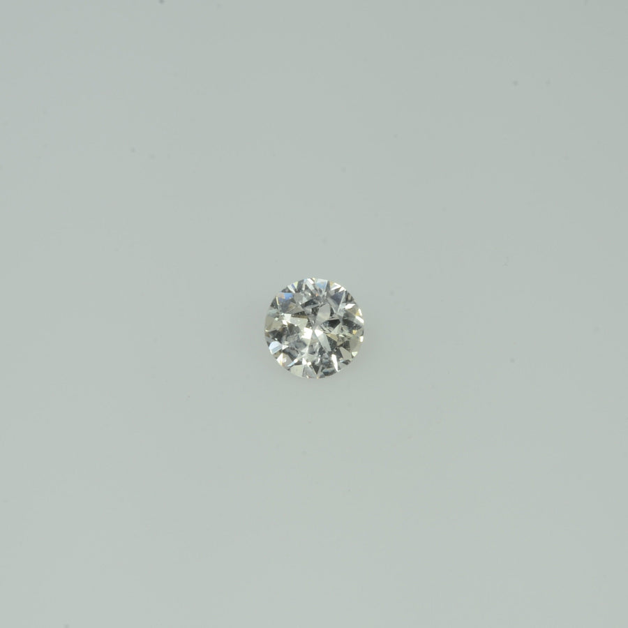 3.5-5.0 mm Natural Yellowish White Sapphire Loose Gemstone Round Diamond Cut Vs Quality