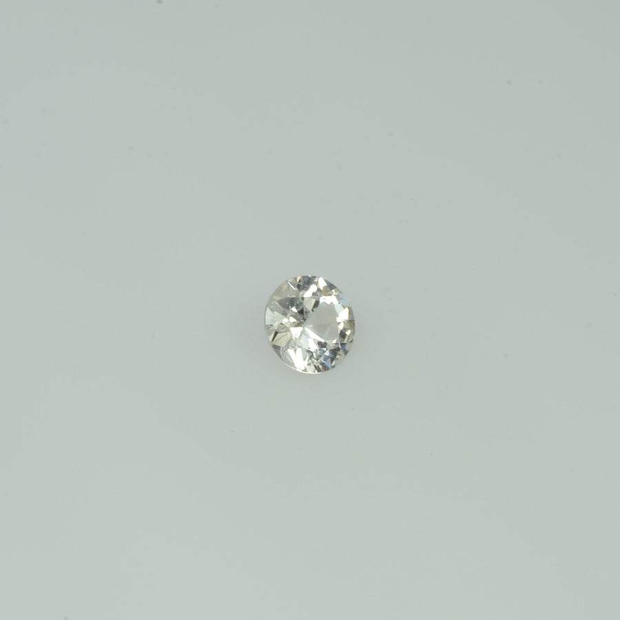 3.5-5.0 mm Natural Yellowish White Sapphire Loose Gemstone Round Diamond Cut Vs Quality