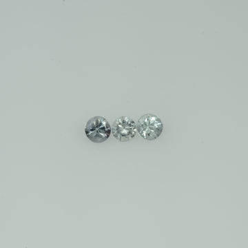 3.5-5.0 mm Natural Whitish Yellow Green Sapphire Loose Gemstone Round Diamond Cut Vs Quality