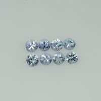 2.5-4.0 mm Natural Whitish Blue Sapphire Loose Vs Quality Gemstone Round Diamond Cut