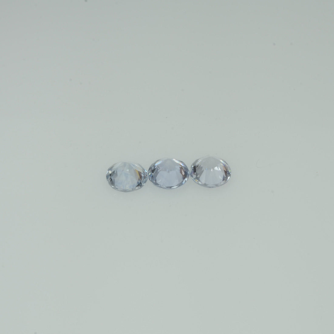 3.5-4.5 mm Natural Whitish Blue Sapphire Loose Vs Quality Gemstone Round Diamond Cut