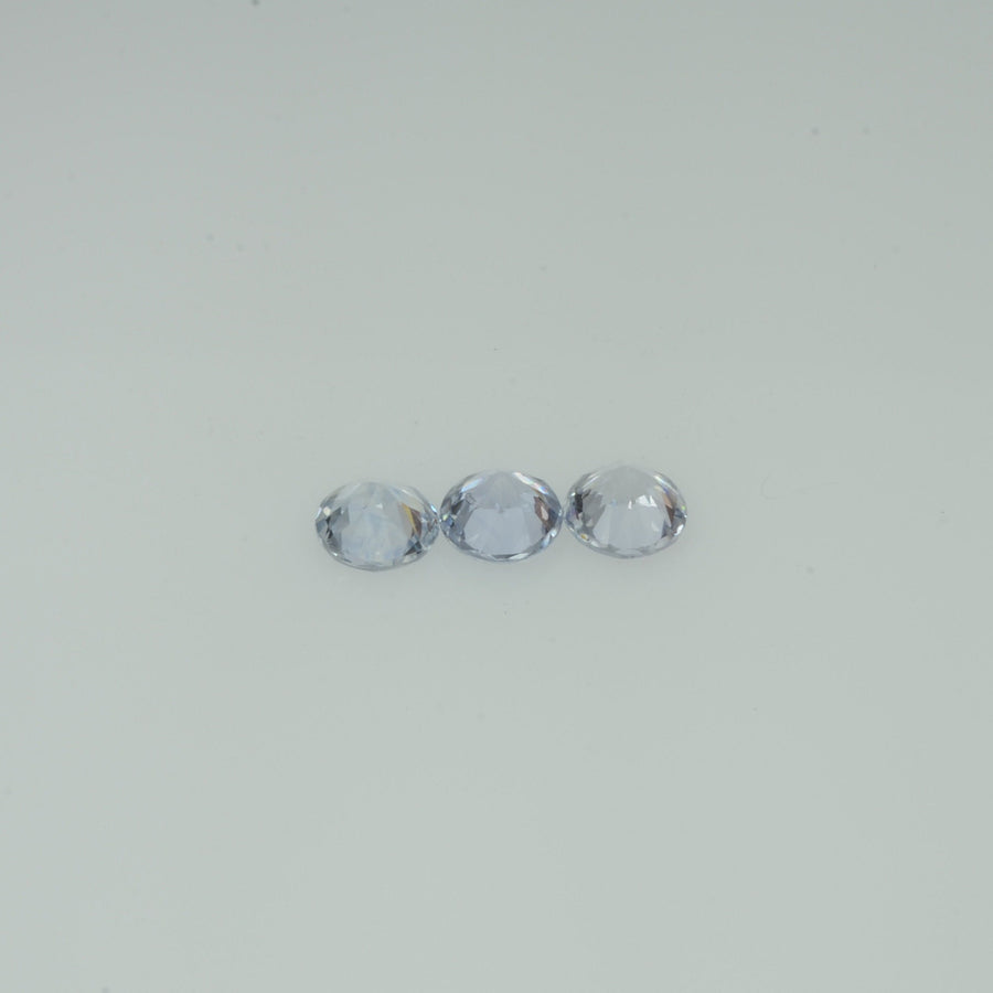 3.5-4.5 mm Natural Whitish Blue Sapphire Loose Vs Quality Gemstone Round Diamond Cut