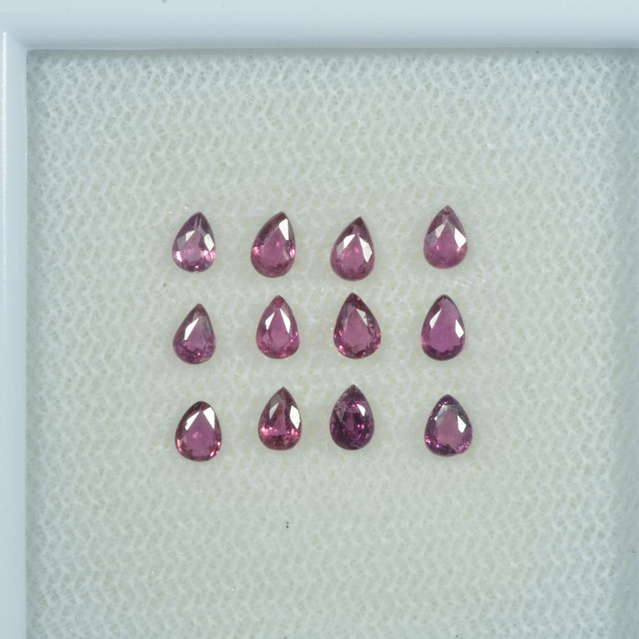 3.5x2.5 mm Natural Ruby Loose Gemstone Pear Cut