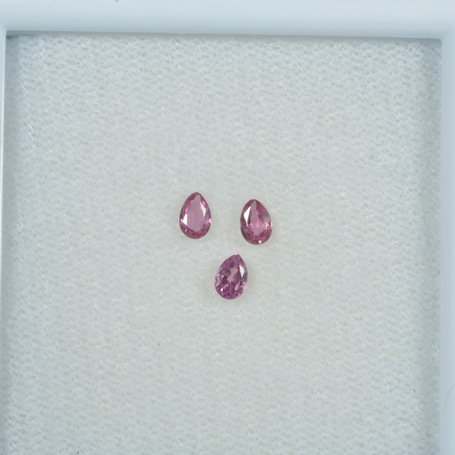 3.5x2.5 mm Natural Ruby Loose Gemstone Pear Cut
