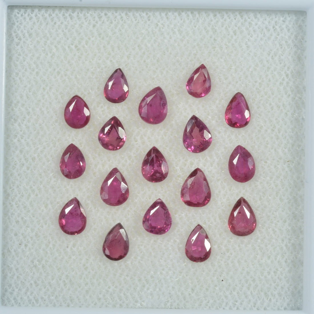 4x3 mm Lot Natural Ruby Loose Gemstone Pear Cut