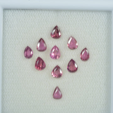 4x3 mm Lot Natural Ruby Loose Gemstone Pear Cut