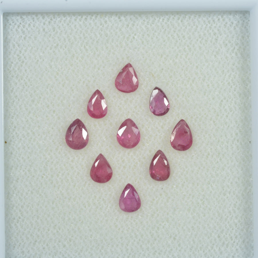 4x3 mm Natural Ruby Loose Gemstone Pear Cut