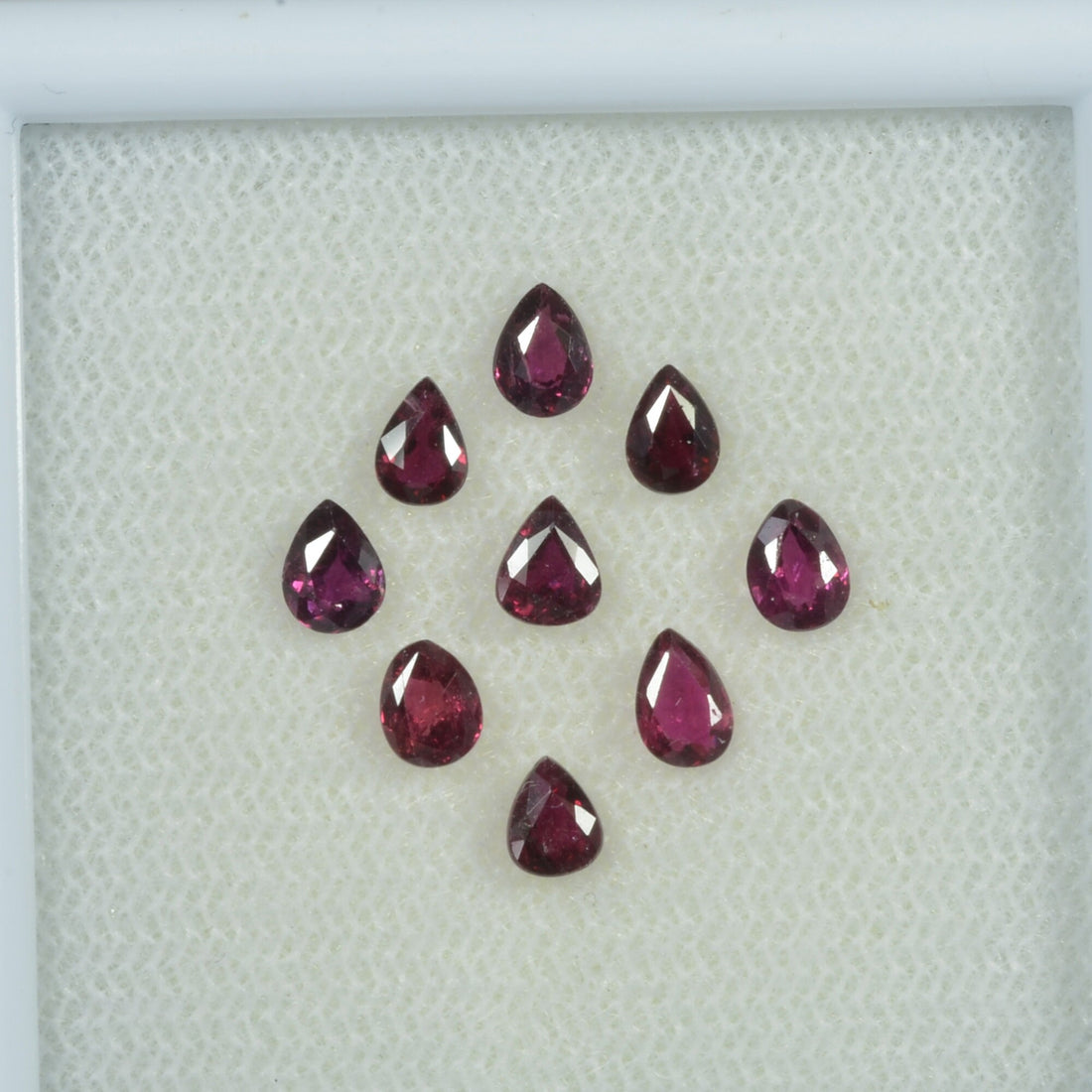 4x3 mm Natural Ruby Loose Gemstone Pear Cut