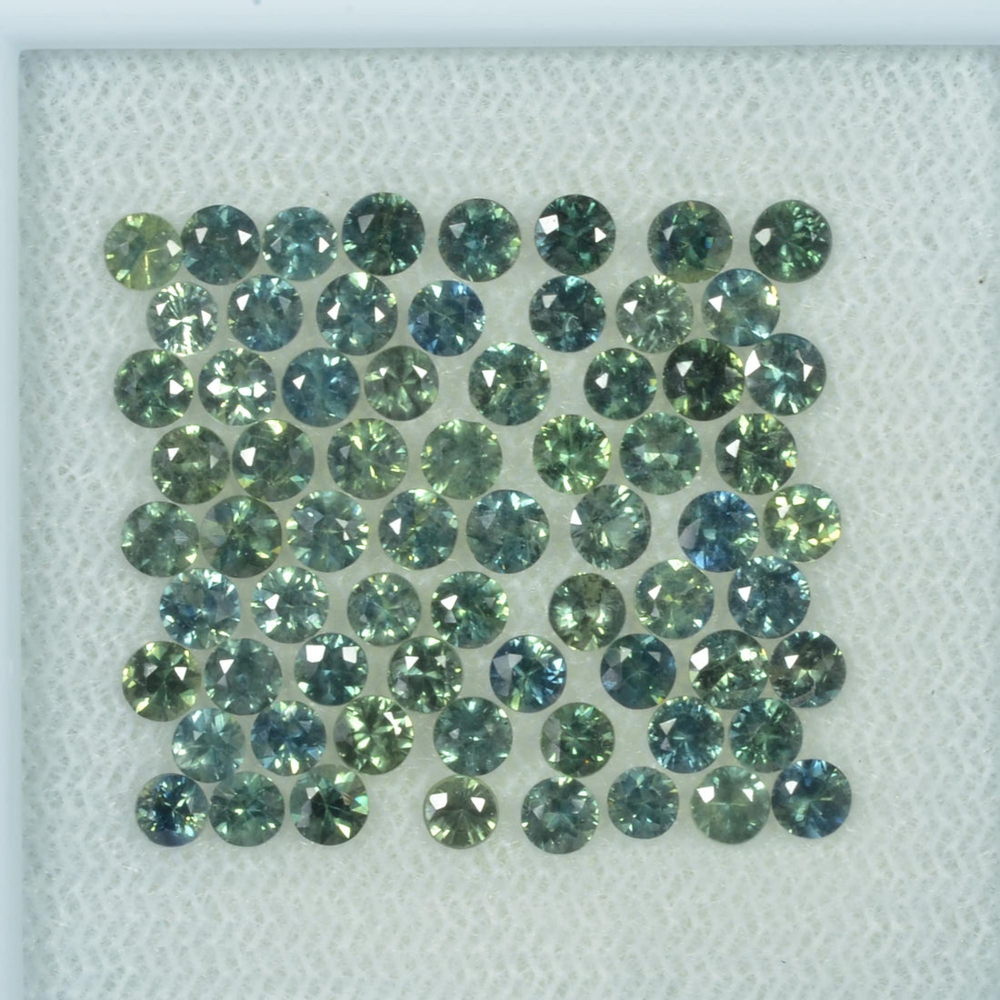 2-3.5 mm Natural Teal Green Sapphire Loose Gemstone Round Diamond Cut Vs Quality Color