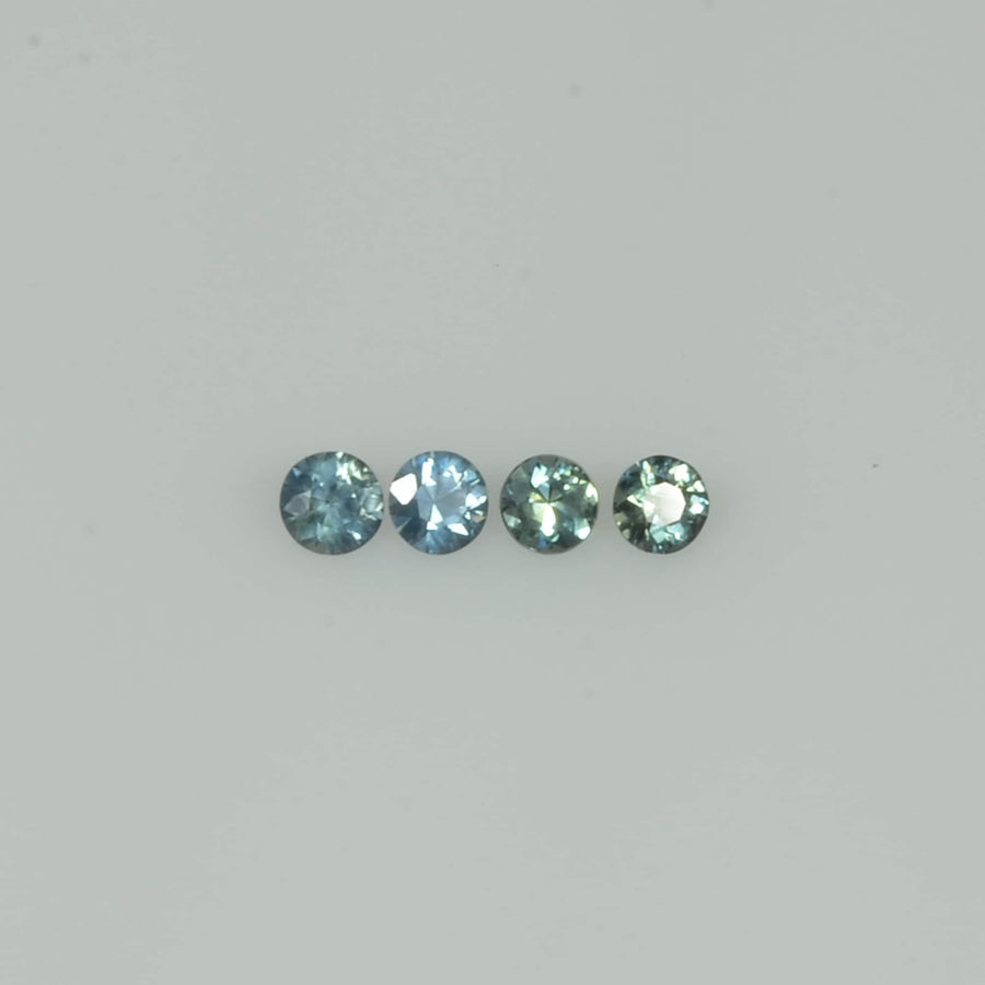 2.3-3.3 mm Natural Blue Green Teal Sapphire Loose Gemstone Round Cut