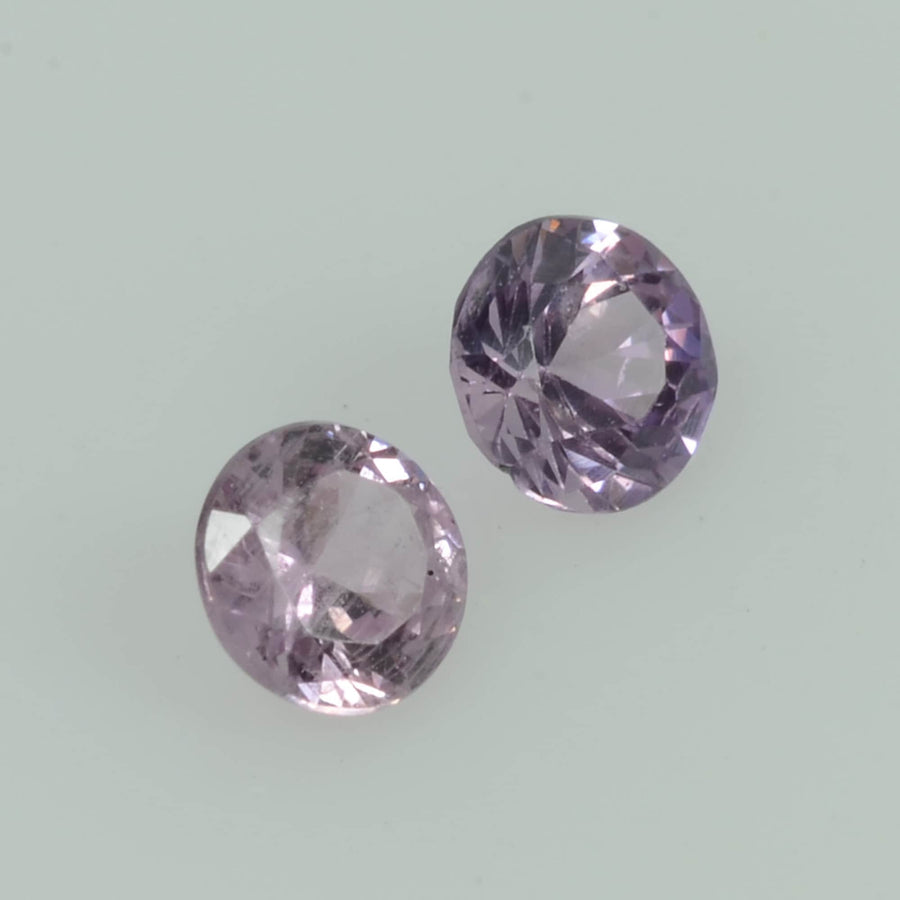 2.5-3.5 mm Natural Lavender Purple Sapphire Loose Gemstone VS Quality Round Diamond Cut