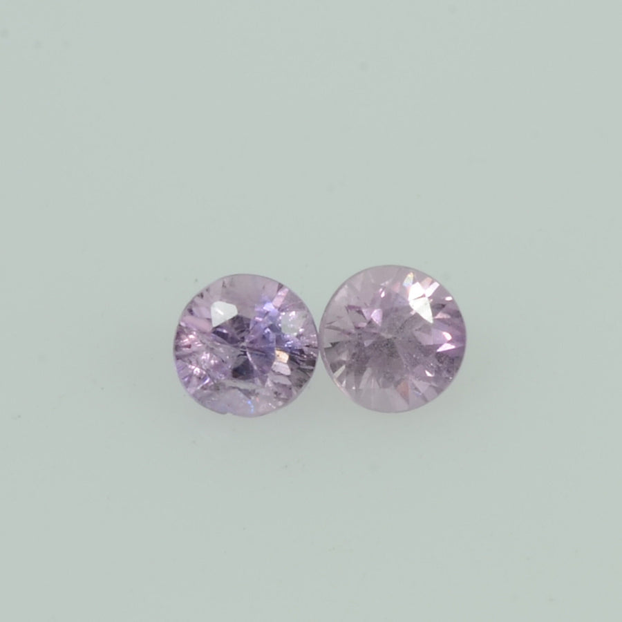 2.5-3.5 mm Natural Lavender Purple Sapphire Loose Gemstone VS Quality Round Diamond Cut