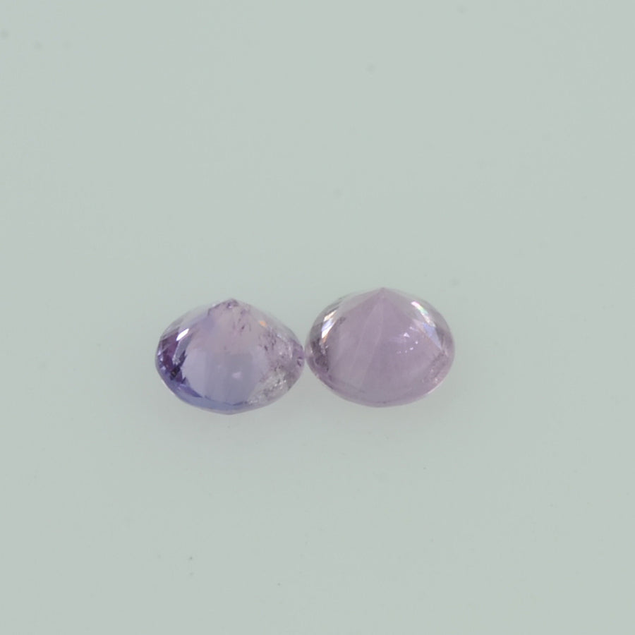 2.5-3.5 mm Natural Lavender Purple Sapphire Loose Gemstone VS Quality Round Diamond Cut