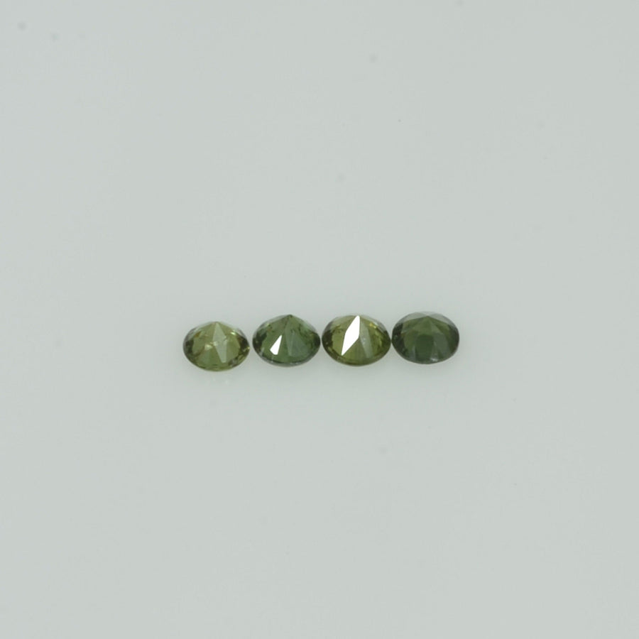 2.5-3.5 mm Natural Green Sapphire Loose Gemstone Round Diamond Cut Vs Quality Color