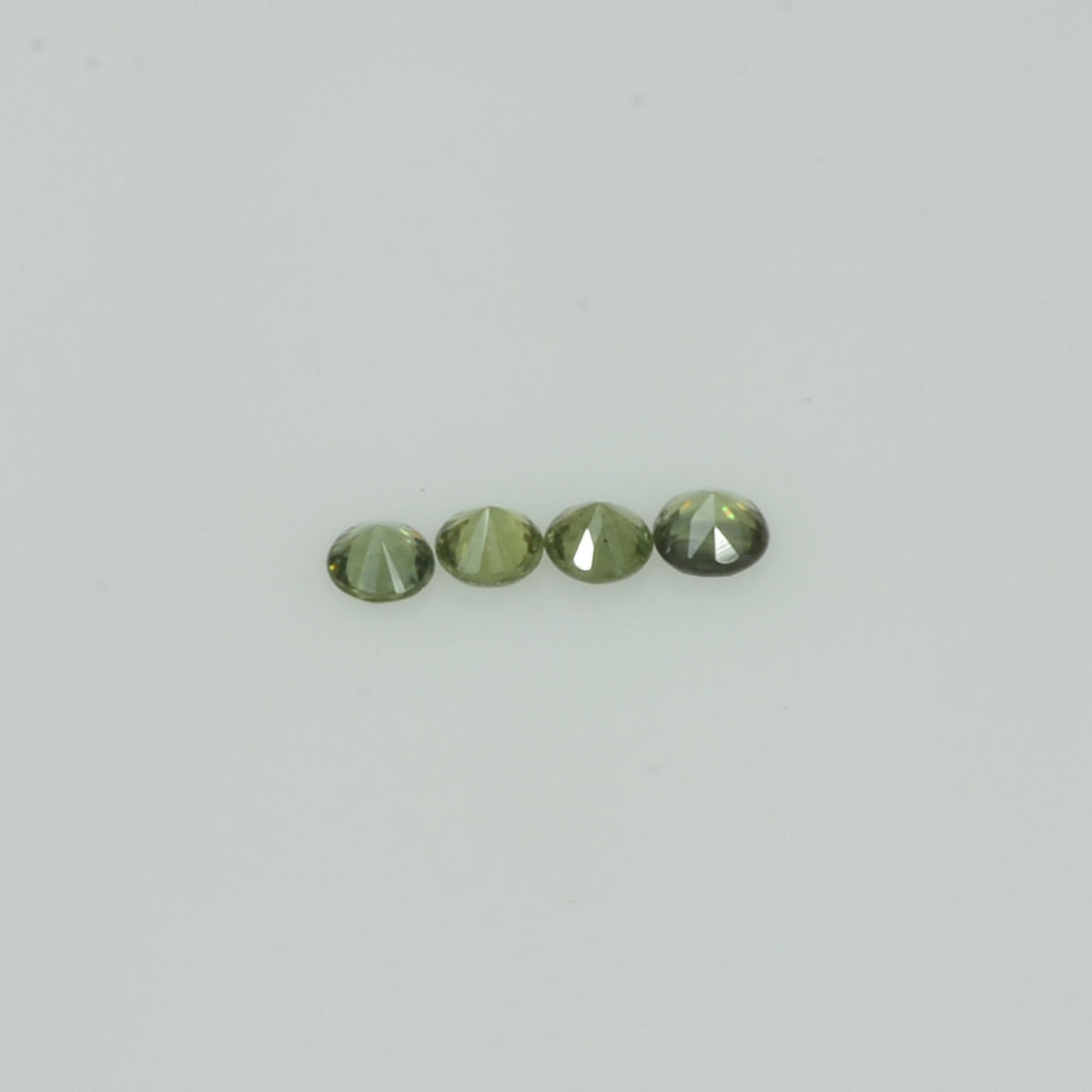 2.5-3.0 mm Natural Green Sapphire Loose Gemstone Round Diamond Cut Vs Quality Color