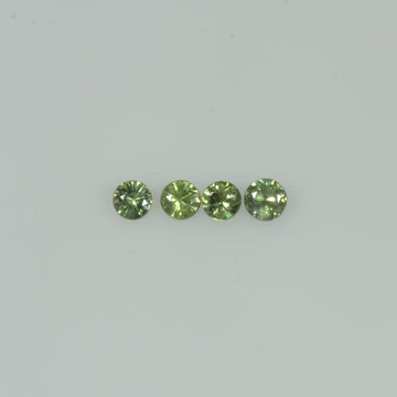 2.5-3.0 mm Natural Green Sapphire Loose Gemstone Round Diamond Cut Vs Quality Color