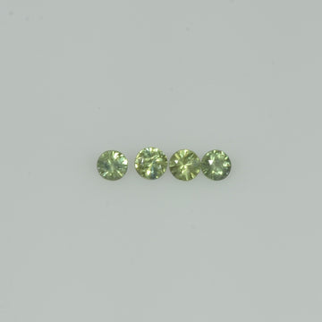 2-3.0  mm Natural Green Sapphire Loose Gemstone Round Diamond Cut Vs Quality Color