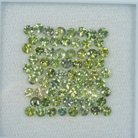 2-3.0  mm Natural Green Sapphire Loose Gemstone Round Diamond Cut Vs Quality Color