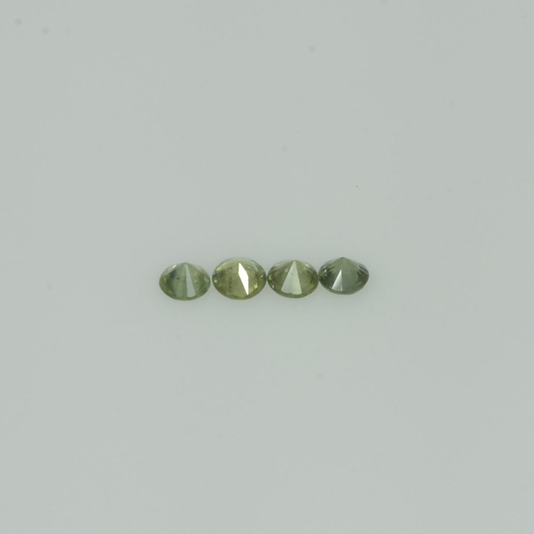 2-3.0  mm Natural Green Sapphire Loose Gemstone Round Diamond Cut Vs Quality Color