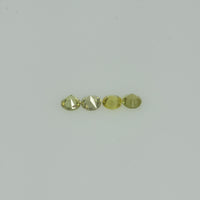1.4-3.5  mm Natural Yellowish Green Sapphire Loose Gemstone Round Diamond Cut Vs Quality Color