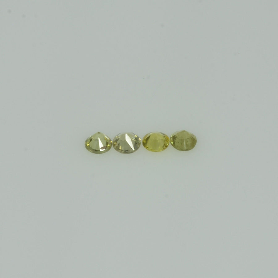1.4-3.5  mm Natural Yellowish Green Sapphire Loose Gemstone Round Diamond Cut Vs Quality Color