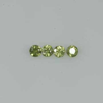 2.5-3.6 mm Natural Green Sapphire Loose Gemstone Round Diamond Cut Vs Quality Color