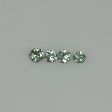 1.4-3.5  mm Natural Greenish Yellow Sapphire Loose Gemstone Round Diamond Cut Vs Quality Color