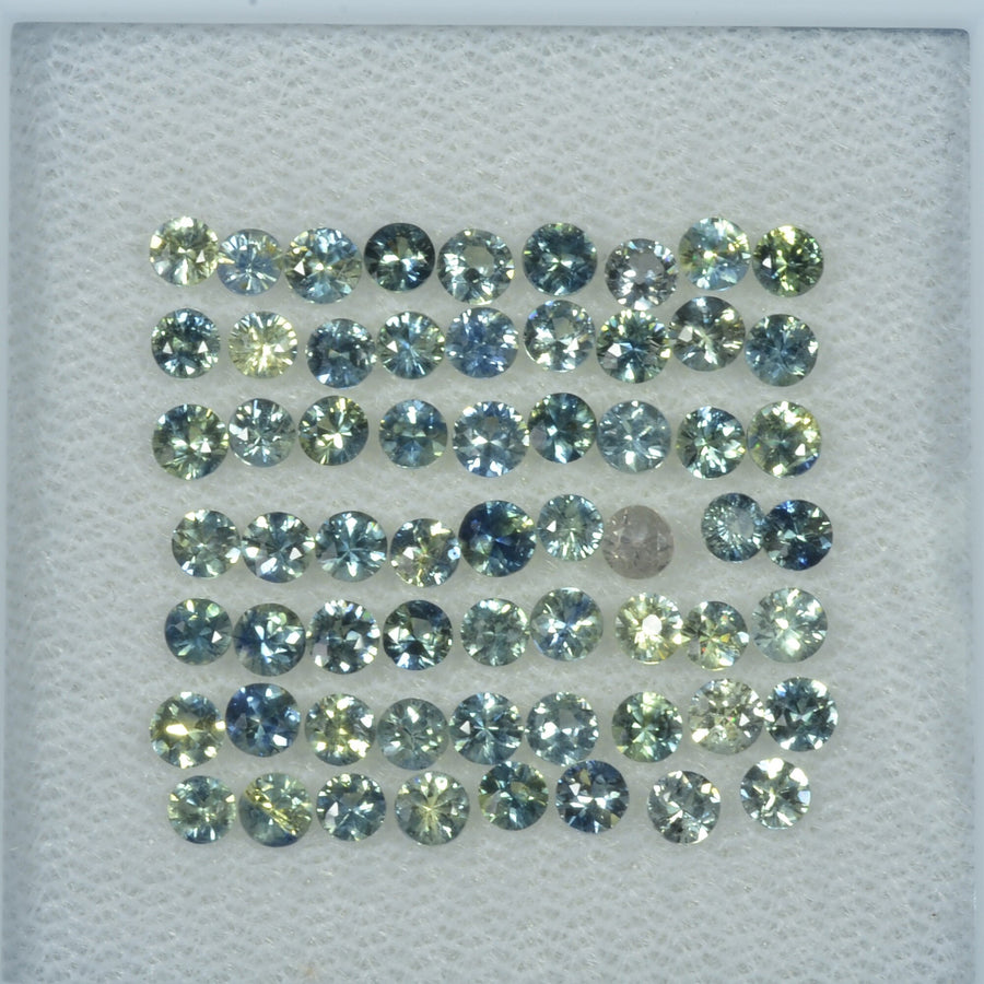 2-3 mm Natural Green Sapphire Loose Gemstone Round Diamond Cut Vs Quality Color