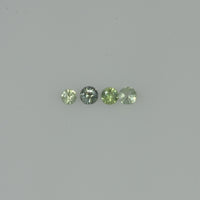 1.4-3.5 mm Natural Green Sapphire Loose Gemstone Round Diamond Cut Vs Quality Color