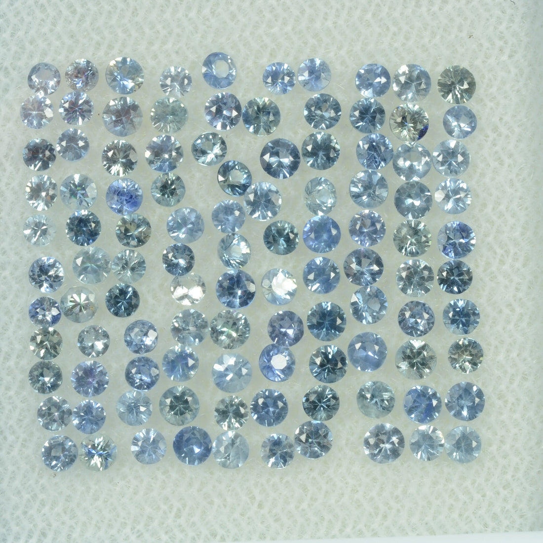 1.4-3.3 mm Natural Bluish Green Sapphire Loose Gemstone Round Diamond Cut Vs Quality Color