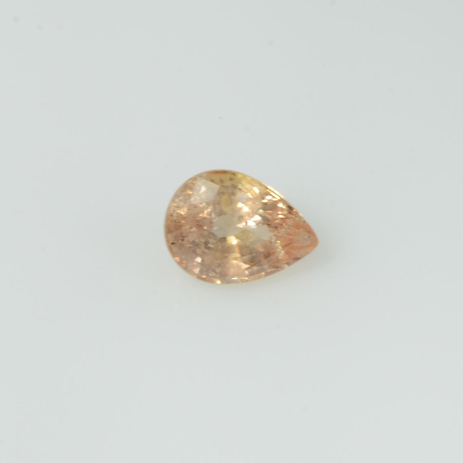 0.80 cts Natural Orange Sapphire Loose Gemstone Pear Cut
