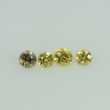 1.4- 3.5 mm Natural Yellow Sapphire Loose Gemstone Round Diamond Cut Color - Thai Gems Export Ltd.