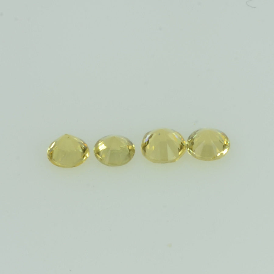 1.4- 3.5 mm Natural Yellow Sapphire Loose Gemstone Round Diamond Cut Color - Thai Gems Export Ltd.