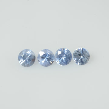 4-5 mm Natural Blue Sapphire Loose Gemstone Round Diamond Cut Vs Quality Color