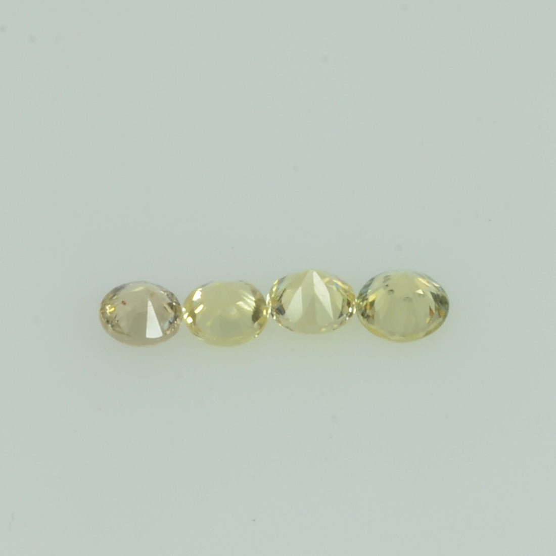 1.4- 4.0 mm Natural Yellow Sapphire Loose Gemstone Round Diamond Cut Color