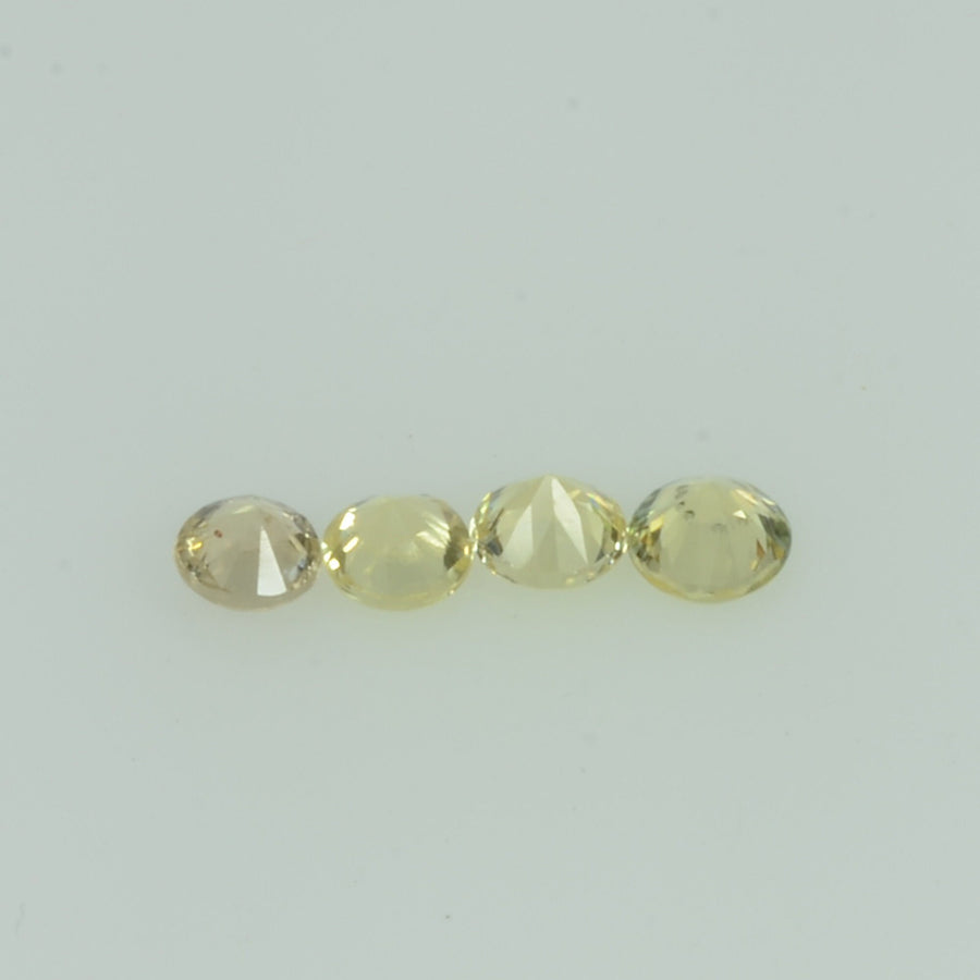 1.4- 4.0 mm Natural Yellow Sapphire Loose Gemstone Round Diamond Cut Color