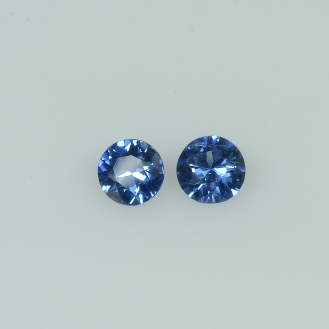 3.8-4.5 mm Natural Blue Sapphire Loose Pair Gemstone Round Cut