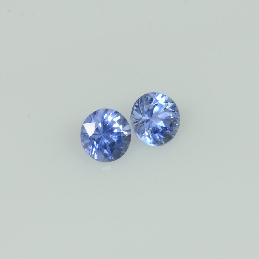 4-5 mm Natural Blue Sapphire Loose Pair Gemstone Round Cut