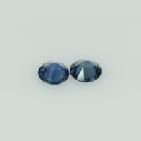 4 - 4.3 mm Natural Blue Sapphire Loose Pair Gemstone Round Cut