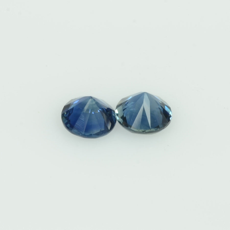 4.3-4.7 mm Natural Blue Sapphire Loose Gemstone Round Diamond Cut Vs Quality Color