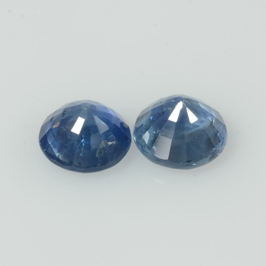 5.0 mm Natural Blue Sapphire Loose Pair Gemstone Round Cut