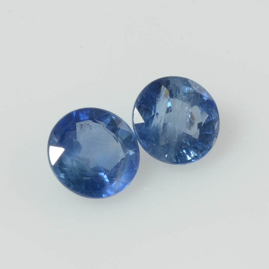 5.0 mm Natural Blue Sapphire Loose Pair Gemstone Round Cut - Thai Gems Export Ltd.