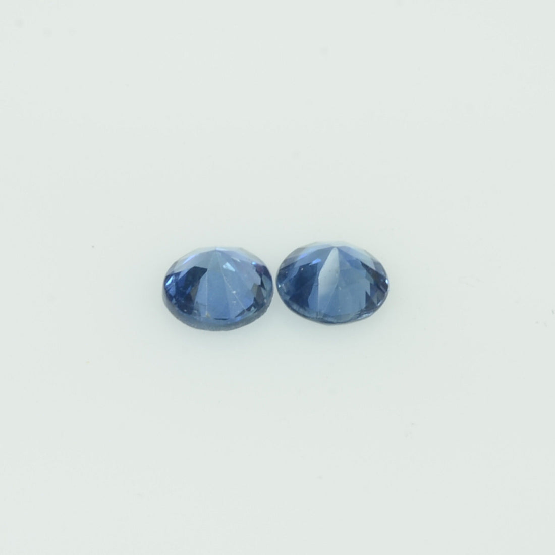 3.8-3.9 mm Natural Blue Sapphire Loose Pair Gemstone Round Cut