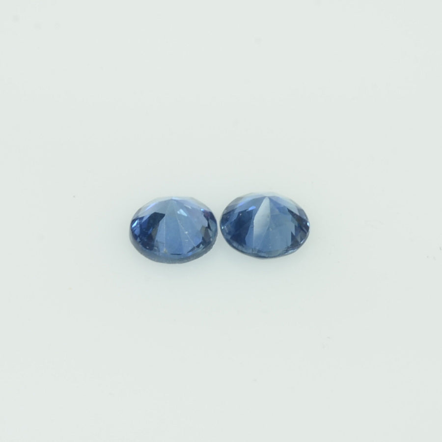 3.8-3.9 mm Natural Blue Sapphire Loose Pair Gemstone Round Cut
