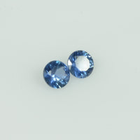 3.8-3.9 mm Natural Blue Sapphire Loose Pair Gemstone Round Cut