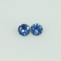 3.8-3.9 mm Natural Blue Sapphire Loose Pair Gemstone Round Cut
