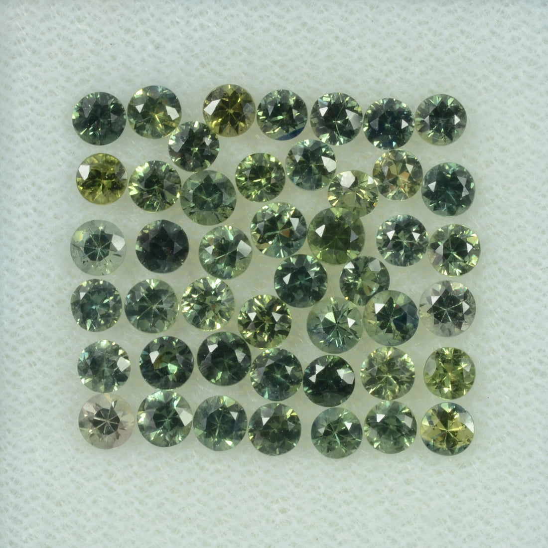 2.2-3.5 mm Natural Teal Green Sapphire Loose Gemstone Round Diamond Cut Color