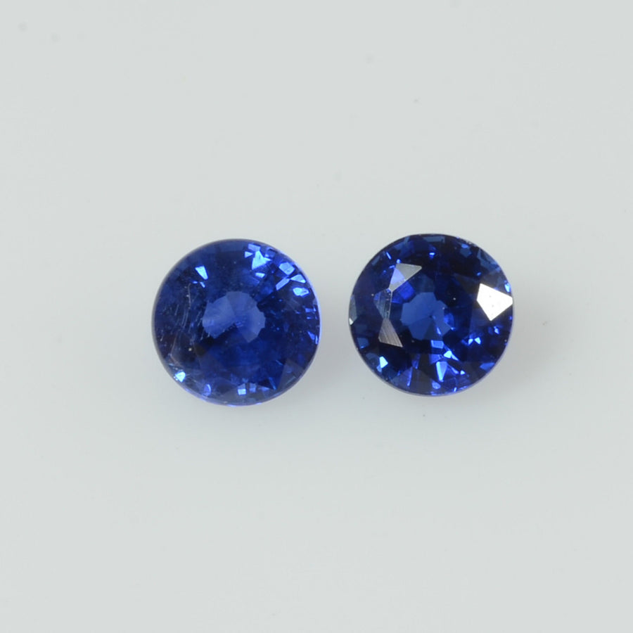 3.9 mm Natural Blue Sapphire Loose Gemstone Round Diamond Cut