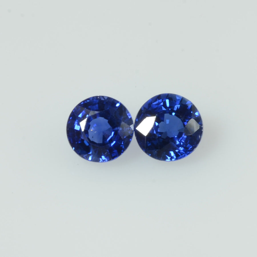 3.9 mm Natural Blue Sapphire Loose Gemstone Round Diamond Cut
